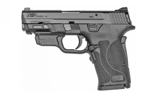 Smith & Wesson M&P9 SHIELD EZ M2.0, Internal Hammer Fired, Semi-automatic, Polymer Frame Pistol, Micro-Compact, 9MM, 3.675 Barrel, Armornite Finish, Black, 3-Dot Sights, 8 Rounds, Red Crimson Trace Laser, 2 Magazines 12439
