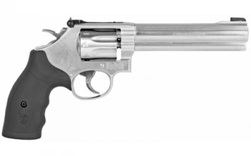 Smith & Wesson Model 648, Double Action, Metal Frame Revolver, K-Frame, 22 WMR, 6" Barrel, Stainless Steel, Synthetic Grip, Adjustable Sights, 8 Rounds, Integral Locking System 12460