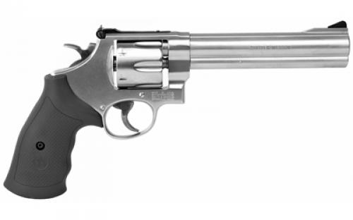 Smith & Wesson Model 610, Massachusetts Compliant, Double Action, Metal Frame Revolver, N-Frame, 10MM, 6.5" Barrel, Stainless Steel, Matte Finish, Synthetic Grips, Adjustable Rear Sight, 6 Rounds, (3) 6-Shot Moon Clips 12462