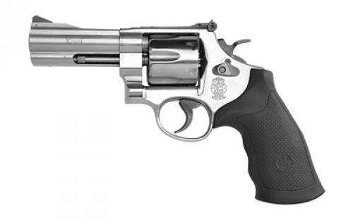 Smith & Wesson Model 610, Massachusetts Compliant, Double Action, Metal Frame Revolver, N-Frame, 10MM, 4 Barrel, Stainless Steel, Matte Finish, Synthetic Grips, Adjustable Rear Sight, 6 Rounds, (3) 6-Shot Moon Clips 12463