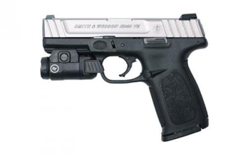 Smith & Wesson SD9VE, Semi-automatic, Striker Fired, 9MM, 4 Barrel, Polymer Frame, Duo Tone Finish, 16 Rounds, Crimson Trace Tac Light(CMR-209) Included, White 3 Dot Sights 13050