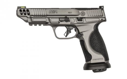 Smith & Wesson M&P M2.0, Competitor, Striker Fired, Semi-automatic, Full Size, Metal Frame Pistol, 9MM, 5 Barrel, Cerakote Finish, Tungsten Gray Stainless Steel Frame, Armornite Finish Barrel, Optics Ready, Non-Manual Safety, Fiber Optic Front Sight, Blacked out Rear Sight, 10 Rounds, 4 Magazines 13198
