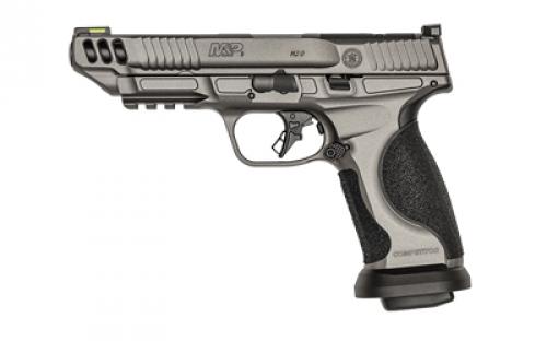 Smith & Wesson M&P M2.0, Competitor, Striker Fired, Semi-automatic, Full Size, Metal Frame Pistol, 9MM, 5 Barrel, Cerakote Finish, Tungsten Gray Stainless Steel Frame, Armornite Finish Barrel, Optics Ready, No Manual Safety, Fiber Optic Front Sight, Blacked out Rear Sight, 17 Rounds, 4 Magazines 13199