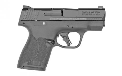Smith & Wesson M&P9, Shield Plus, Massachusetts Compliant, Striker Fired, Semi-automatic, Polymer Frame Pistol, Micro-Compact, 9MM, 3.1" Barrel, Armornite Finish, Black, White Dot Sights, Manual Thumb Safety, 10 Rounds, 10lb Trigger Pull, Flat Face Trigger, 2 Magazines 13247