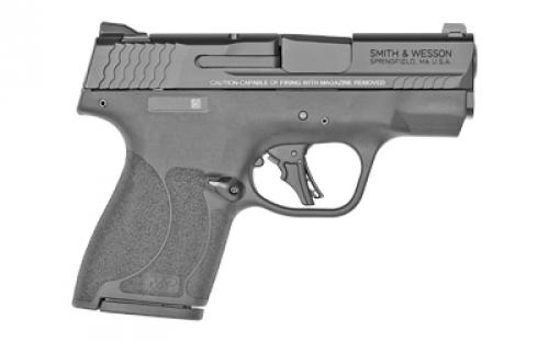 Smith & Wesson M&P9, Shield Plus, Striker Fired, Semi-automatic, Polymer Frame Pistol, Micro-Compact, 9MM, 3.1" Barrel, Armornite Finish, Black, White Dot Sights, No Thumb Safety, 10 Rounds, 10 lbs Trigger Pull, Flat Face Trigger, 2 Magazines 13249