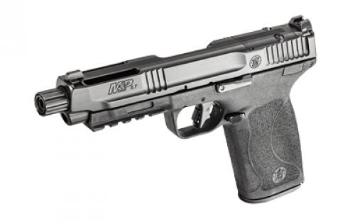 Smith & Wesson M&P, Semi-automatic, Internal Hammer Fired, Full Size, 5.7X28MM, 5" Threaded Barrel, Optics Ready, No Manual Thumb Safety, Optic Height Sights, Black, 22 Rounds, 2 Magazines 13348