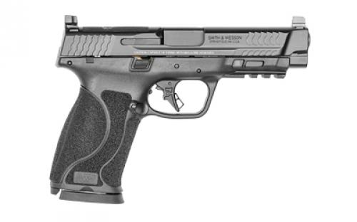 Smith & Wesson M&P M2.0, Striker Fired, Semi-automatic, Polymer Frame Pistol, Full Size, 10MM, 4.6" Barrel, Armornite Finish, Black, Optic Height White 3 Dot Sights, No Thumb Safety, 15 Rounds, Optics Ready Slide, 2 Magazines 13387