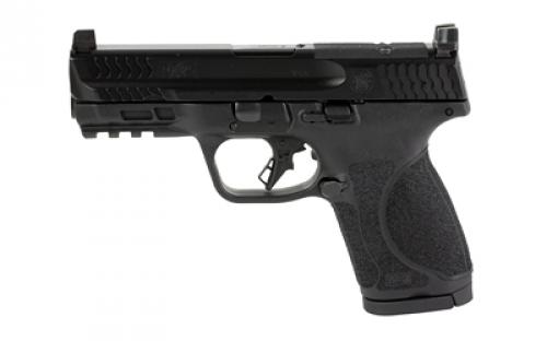 Smith & Wesson M&P M2.0, Striker Fired, Semi-automatic, Polymer Frame Pistol, Compact, 9MM, 4 Barrel, Armornite Finish, Black, Optic Height Sights, Optics Ready, No Manual Safety, Flat Face Trigger with Integrated Trigger Safety, 15 Rounds, 2 Magazines 13563