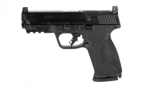 Smith & Wesson M&P M2.0, Striker Fired, Semi-automatic, Polymer Frame Pistol, Full Size, 9MM, 4.25 Barrel, Armornite Finish, Black, Optic Height Sights, Optics Ready, No Manual Safety, Flat Face Trigger with Integrated Trigger Safety, 17 Rounds, 2 Magazines 13564