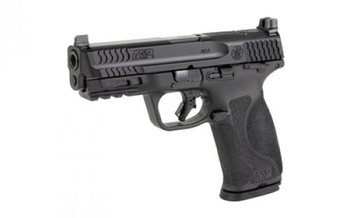 Smith & Wesson M&P M2.0, Striker Fired, Semi-automatic, Polymer Frame Pistol, Full Size, 9MM, 4.25" Barrel, Armornite Finish, Black, Optic Height Sights, Optics Ready, Thumb Safety, Flat Face Trigger with Integrated Trigger Safety, 17 Rounds, 2 Magazines 13567