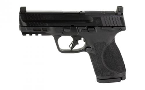Smith & Wesson M&P M2.0, Striker Fired, Semi-automatic, Polymer Frame Pistol, Compact, 9MM, 4 Barrel, Armornite Finish, Black, Optic Height Sights, Optics Ready, Thumb Safety, Flat Face Trigger with Integrated Trigger Safety, 15 Rounds, 2 Magazines 13568