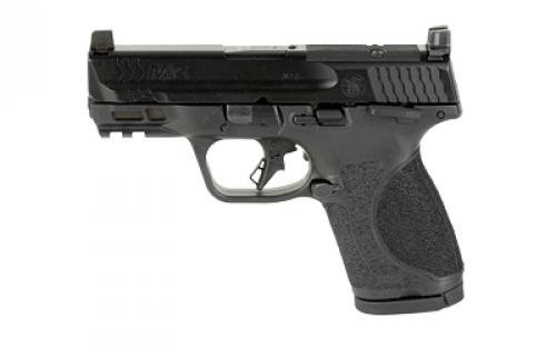 Smith & Wesson M&P M2.0, Striker Fired, Semi-automatic, Polymer Frame Pistol, Compact, 9MM, 3.6 Barrel, Armornite Finish, Black, Optic Height Sights, Optics Ready, Thumb Safety, Flat Face Trigger with Integrated Trigger Safety, 15 Rounds, 2 Magazines, Includes Four Interchangeable Grip Inserts 13570