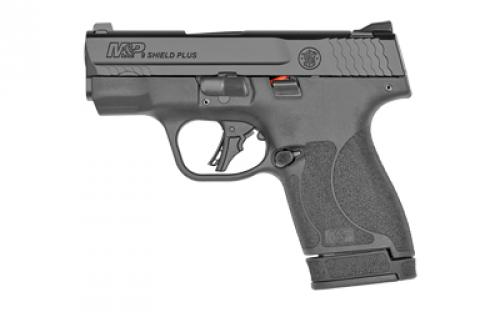 Smith & Wesson M&P9 Shield Plus OR, Striker Fired, Semi-automatic, Polymer Frame Pistol, Micro Compact, 9MM, 3.1 Barrel, Armornite Finish, Black, Tritium Night Sights, Optics Ready, Thumb Safety, 13 Rounds, 2 Magazines, (1)-13 Rounds and (1)-10 Rounds, EDC Kit (Portfolio, Light, And Knife) 13643