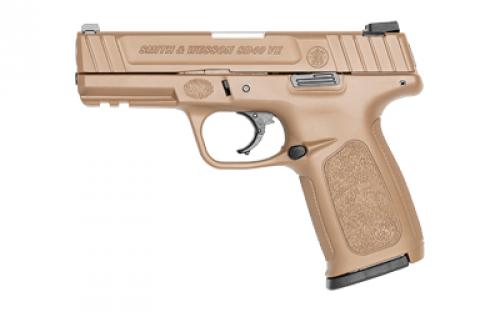 Smith & Wesson SD40VE, Striker Fired, Semi-automatic, Full Size, Polymer Framed Pistol, 40S&W, 4 Barrel, Matte Finish, Flat Dark Earth Slide and Frame, Fixed Sights, 14 Rounds, 2 Magazines 13656