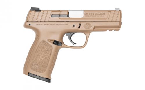 Smith & Wesson SD40VE, Striker Fired, Semi-automatic, Full Size, Polymer Framed Pistol, 40S&W, 4" Barrel, Matte Finish, Flat Dark Earth Slide and Frame, Fixed Sights, 14 Rounds, 2 Magazines 13656