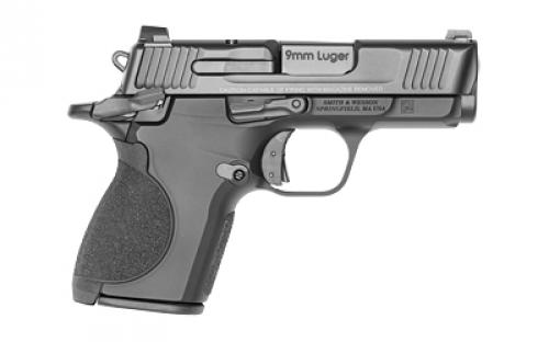 Smith & Wesson CSX, Single Action, Semi-automatic, Metal Frame Pistol, Micro Compact, 9MM, 3.1" Barrel, Aluminum Alloy, Armornite Finish, Black, 3 Dot Sights, Integrated Trigger Safety and Ambidextrous Thumb Safety, 10 Rounds, 2 Magazines, Includes Interchangeable Backstraps and Swappable Magazine Release Button 13661