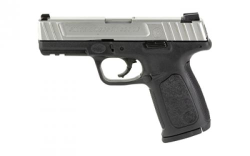 Smith & Wesson SD9VE, Striker Fired, Semi-Automatic, Polymer Frame Pistol, Full Size, 9MM, 4" Barrel, Silver Slide, Black Frame, Fixed Sights, 16 Rounds, 2 Magazines, Comes With Lockdown Gun Concealment Magnet 13662