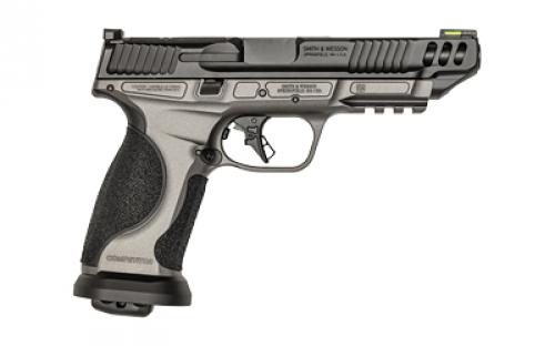 Smith & Wesson M&P M2.0, Competitor, Striker Fired, Semi-automatic, Full Size, Metal Frame Pistol, 9MM, 5" Barrel, Cerakote Finish, Tungsten Gray Stainless Steel Frame, Armornite Finish Slide and Barrel, Optics Ready, Non-Manual Safety, Fiber Optic Front Sight, Blacked out Rear Sight, 10 Rounds, 4 Magazines 13717