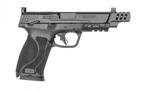 Smith & Wesson M&P M2.0 Performance Center, Striker Fired, Semi-automatic, Polymer Frame Pistol, Full Size, 10MM, 5.6" Ported Barrel, Armornite Finish, Black, Optic Height Night Sights, Manual Thumb Safety, Optics Ready Slide, 15 Rounds, 2 Magazines 13915
