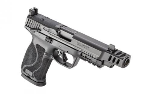 Smith & Wesson M&P M2.0 Performance Center, Striker Fired, Semi-automatic, Polymer Frame Pistol, Full Size, 10MM, 5.6" Ported Barrel, Armornite Finish, Black, Optic Height Night Sights, Manual Thumb Safety, Optics Ready Slide, 15 Rounds, 2 Magazines 13915