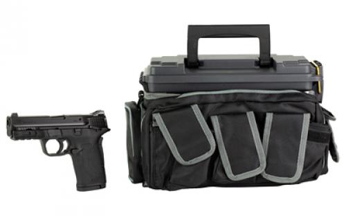 Smith & Wesson M&P 380 SHIELD EZ M2.0, Internal Hammer Fired, Semi-automatic Pistol, Polymer Frame Pistol, Micro-Compact, 380ACP, 3.675 Barrel, Armornite Finish, Black, 3-Dot Sights, Manual Thumb Safety, 8 Rounds, 2 Magazines, Plano X2 Range Bag 13939
