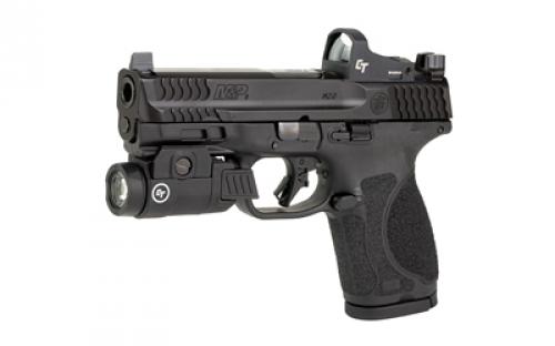 Smith & Wesson M&P M2.0, Semi-automatic, Striker Fired, Compact, 9MM, 4", Black, 15 Rounds, 2 Mags, Crimson Trace Red Dot Optic, Crimson Trace Rail Master Tactical Light, Optics Ready, No Thumb Safety, Optic Height Sights, Polymer, Armornite 13948