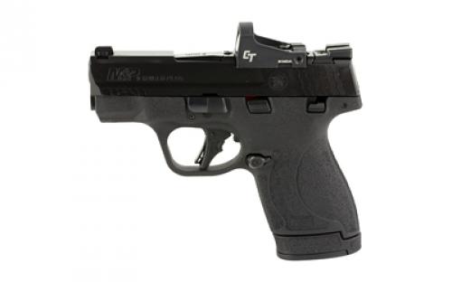 Smith & Wesson Shield Plus, M&P9, Semi-automatic, Striker Fired, Micro Compact, 9MM, 3.1, Black, 13 Rounds, 2 Magazines, Optics Ready, Thumb Safety, Night Sights, Polymer, Armornite, Includes Crimson Trace Red Dot 13951
