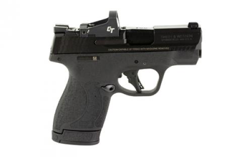 Smith & Wesson Shield Plus, M&P9, Semi-automatic, Striker Fired, Micro Compact, 9MM, 3.1", Black, 13 Rounds, 2 Magazines, Optics Ready, Thumb Safety, Night Sights, Polymer, Armornite, Includes Crimson Trace Red Dot 13951