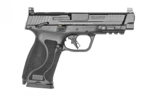 Smith & Wesson M&P M2.0, Striker Fired, Semi-automatic, Polymer Frame Pistol, Full Size, 10MM, 4.6" Barrel, Armornite Finish, Black, Optic Height Night Sights, Manual Thumb Safety, 15 Rounds, 2 Magazines, Includes Vortex Venom Red Dot 13962
