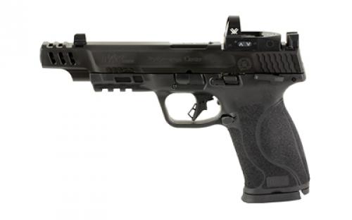 Smith & Wesson M&P M2.0, Striker Fired, Semi-automatic, Polymer Frame Pistol, Full Size, 10MM, 5.6 Barrel, Ported Slide, Armornite Finish, Black, Optic Height Night Sights, Manual Thumb Safety, 15 Rounds, 2 Magazines, Includes Vortex Venom Red Dot, BLEM (Damaged Packaging) 13970