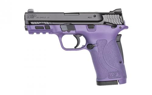 Smith & Wesson M&P 380 SHIELD EZ M2.0, Internal Hammer Fired, Semi-automatic Pistol, Polymer Frame Pistol, Micro-Compact, 380ACP, 3.675 Barrel, Cerakote Finish, Black Slide, Purple Frame, 3-Dot Sights, Manual Thumb Safety, 8 Rounds, 2 Magazines, BLEM (Damaged Packaging) 14017