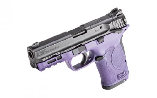 Smith & Wesson M&P 380 SHIELD EZ M2.0, Internal Hammer Fired, Semi-automatic Pistol, Polymer Frame Pistol, Micro-Compact, 380ACP, 3.675" Barrel, Cerakote Finish, Black Slide, Purple Frame, 3-Dot Sights, Manual Thumb Safety, 8 Rounds, 2 Magazines, BLEM (Damaged Packaging) 14017