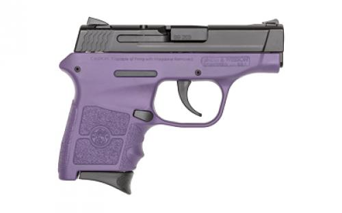 Smith & Wesson M&P Bodyguard, Double Action Only, Semi-Automatic, Polymer Frame Pistol, Sub-Compact, 380ACP, 2.75" Barrel, Armornite Finish, Black Slide, Purple Frame, Fixed Sights, 6 Round, 2 Magazines 14019
