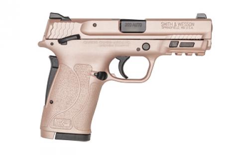 Smith & Wesson M&P 380 SHIELD EZ M2.0, Internal Hammer Fired, Semi-automatic Pistol, Polymer Frame Pistol, Micro-Compact, 380ACP, 3.675" Barrel, Cerakote Finish, Rose Gold, 3-Dot Sights, Manual Thumb Safety, 8 Rounds, 2 Magazines, BLEM (Missing Front Sight) 14024