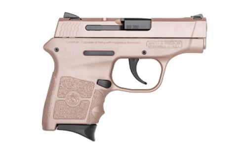 Smith & Wesson M&P Bodyguard, Double Action Only, Semi-Automatic, Polymer Frame Pistol, Sub-Compact, 380ACP, 2.75" Barrel, Cerakote Finish, Rose Gold, Fixed Sights, 6 Round, 2 Magazines 14027