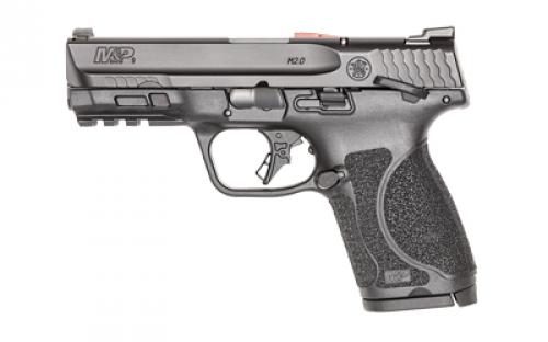 Smith & Wesson M&P9 M2.0 Compact, Semi-automatic Striker Fired Pistol, 9MM, 4 Stainless Steel Barrel, Black Armornite Finish, Interchangeable Palmswell Grip Inserts, White Dot Sights, Manual Thumb Safety, 10 Rounds, 2 Magazines, Loaded Chamber Indicator, 10LB Trigger, California Compliant 14032