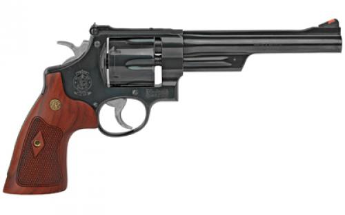 Smith & Wesson Model 29, Classic, Double Action, Metal Frame Revolver, N-Frame, 44 Magnum, 6.5" Barrel, Carbon Steel, Blued Finish, Wood Grips, Adjustable Sights, 6 Rounds, Hard Plastic Case and Wood Presentation Box 150145
