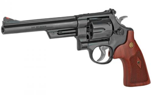 Smith & Wesson Model 29, Classic, Double Action, Metal Frame Revolver, N-Frame, 44 Magnum, 6.5" Barrel, Carbon Steel, Blued Finish, Wood Grips, Adjustable Sights, 6 Rounds, Hard Plastic Case and Wood Presentation Box 150145