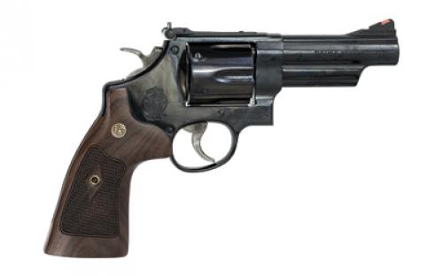 Smith & Wesson Model 29, Classic, Double Action, Metal Frame Revolver, N-Frame, 44 Magnum, 4 Barrel, Carbon Steel, Blued Finish, Wood Grips, Adjustable Sights, 6 Rounds 150254