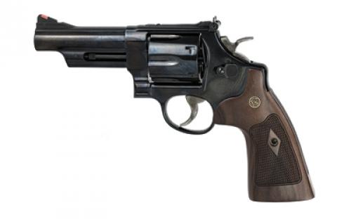Smith & Wesson Model 29, Classic, Double Action, Metal Frame Revolver, N-Frame, 44 Magnum, 4" Barrel, Carbon Steel, Blued Finish, Wood Grips, Adjustable Sights, 6 Rounds 150254