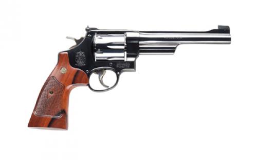 Smith & Wesson Model 25, Classic, Double Action, Metal Frame Revolver, N-Frame, 45 Long Colt, 6.5 Barrel, Carbon Steel, Blued Finish, Wood Grips, Adjustable Sights, 6 Rounds, BLEM (Scratch on Frame and Cylinder) 150256