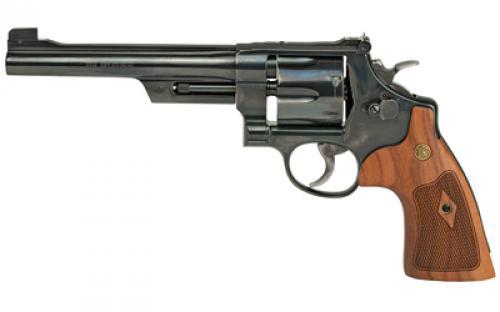 Smith & Wesson Model 27, Classic, Double Action, Metal Frame Revolver, N-Frame, 357 Magnum, 6.5 Barrel, Carbon Steel, Blued Finish, Adjustable Sights, Walnut Grips, 6 Rounds 150341