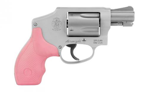 Smith & Wesson Model 642, Double Action Only, Metal Frame Revolver, J-Frame, 38 Special +P, 1.88" Barrel, Alloy, Stainless Finish, Pink Grips, Integral Sights, 5 Rounds 150466