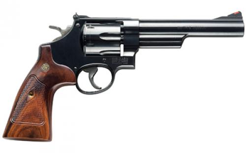 Smith & Wesson Model 57, Classic, Double Action, Metal Frame Revolver, N-Frame, 41 Magnum, 6" Barrel, Carbon Steel, Blued Finish, Wood Grips, Adjustable Sights, 6 Rounds 150481