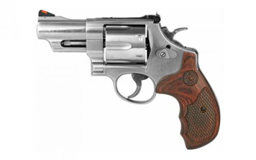 Smith & Wesson 629 Deluxe, Double Action, Metal Frame Revolver, N-Frame, 44 Magnum, 3 Barrel, Stainless Steel, Silver, Wood Grips, Adjustable Sights, 6 Rounds 150715