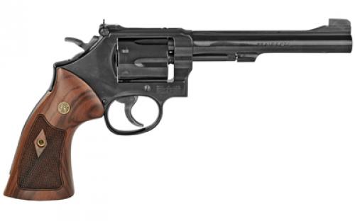 Smith & Wesson Model 48, Classic, Double Action, Metal Frame Revolver, K-Frame, 22WMR, 6" Barrel, Carbon Steel, Blued Finish, Wood Grips, Adjustable Sights, 6 Rounds, BLEM (Scratches on Barrel) 150718
