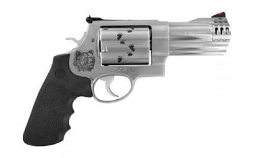 Smith & Wesson 500, Double Action, Metal Frame Revolver, X-Frame, 500 S&W, 4 Barrel, Stainless Steel, Rubber Grips, Adjustable Sights, Limited Edition Grizzly Laser Engraved, 5 Rounds 151189