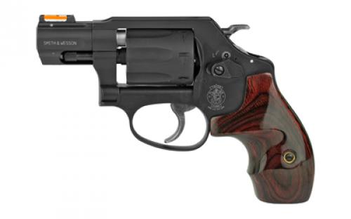 Smith & Wesson Model 351PD, Double Action, Metal Frame Revolver, J-Frame, 22WMR, 1.88 Barrel, Aluminum Alloy, Matte Finish, Black, Wood Grips, Hi-Viz Fiber Optic Sights, 7 Rounds 160228
