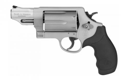 Smith & Wesson Governor, Double Action, Metal Frame Revolver, Z-Frame, 410GA, 2.5 Chamber, 45 ACP, 45 Long Colt, Scandium Alloy, Matte Finish, Silver, Synthetic Grips, Fixed Sights, 6 Rounds 160410