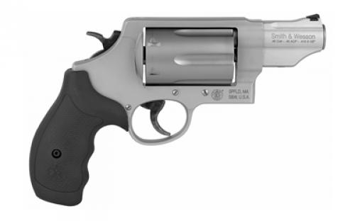 Smith & Wesson Governor, Double Action, Metal Frame Revolver, Z-Frame, 410GA, 2.5" Chamber, 45 ACP, 45 Long Colt, Scandium Alloy, Matte Finish, Silver, Synthetic Grips, Fixed Sights, 6 Rounds 160410